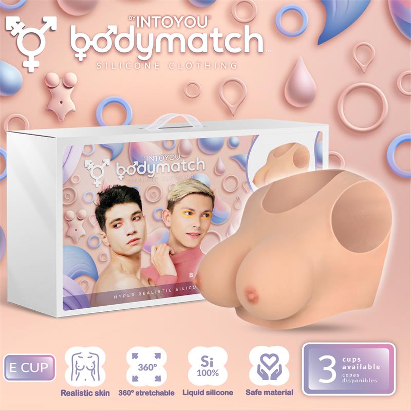 BODYMATCH BOWIE REALISTIC BREAST FORM E CUP LIQUID SILICONE