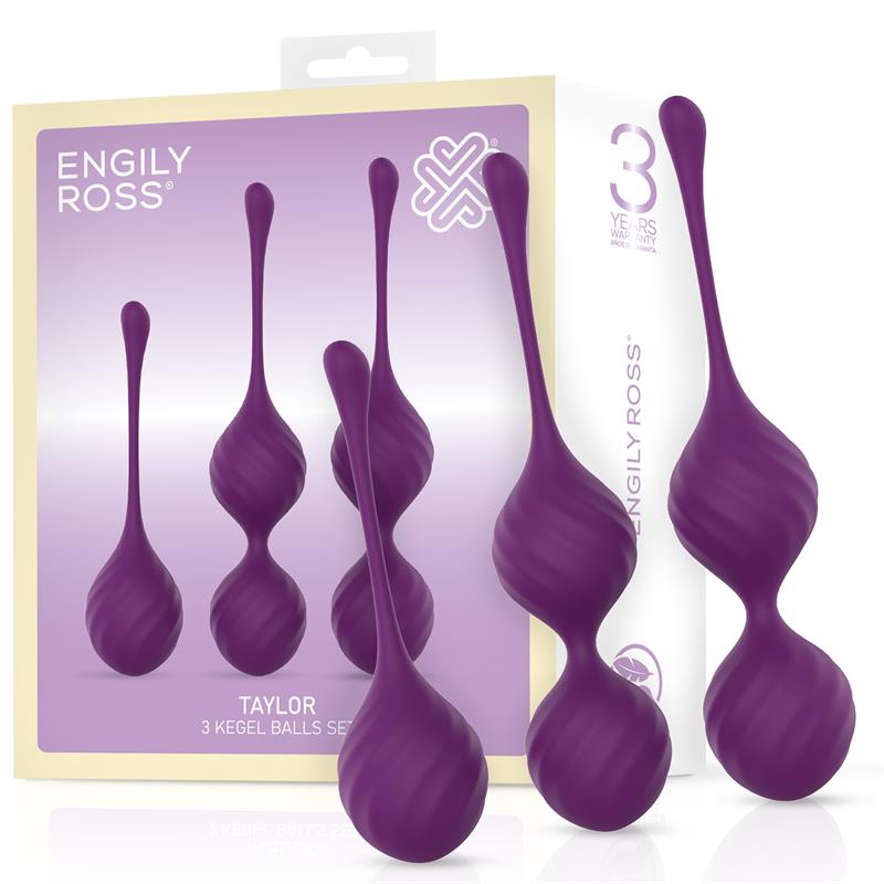 Engily Ross Taylor 2.0 bolas Kegel em silicone roxo