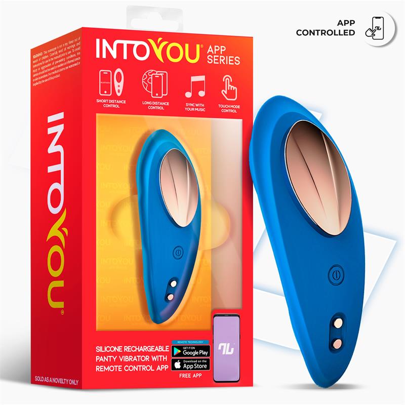 INTOYOU APP SERIES SILICONE PANTY VIBRATOR WITH APP BLUE