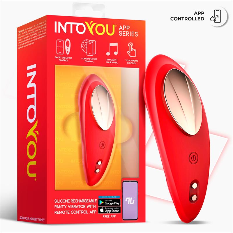 INTOYOU APP SERIES SILICONE PANTY VIBRATOR WITH APP LAYER RED