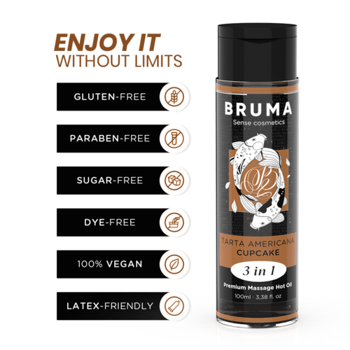 Bruma - Óleo de massagem de morango com efeito calor
