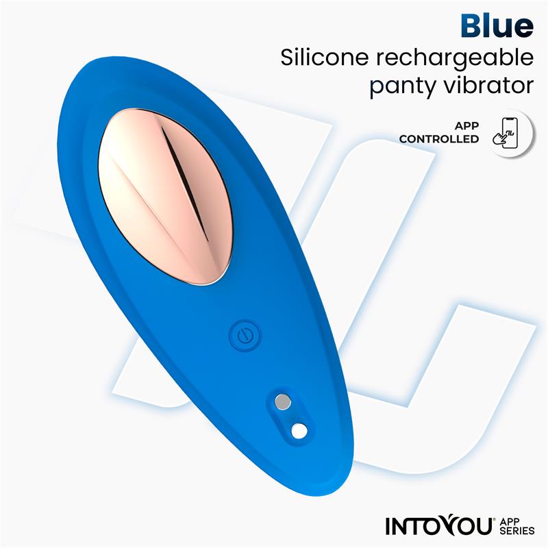 INTOYOU APP SERIES SILICONE PANTY VIBRATOR WITH APP BLUE