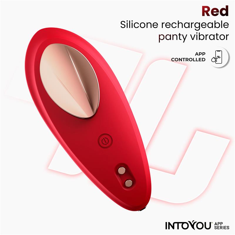 INTOYOU APP SERIES SILICONE PANTY VIBRATOR WITH APP LAYER RED
