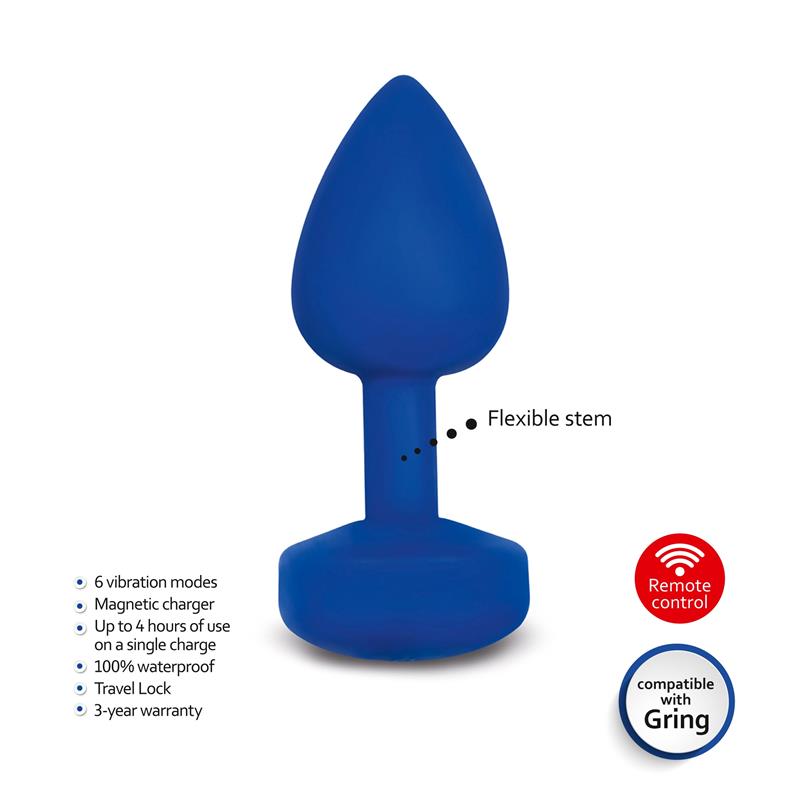 GVIBE GPLUGLARGE BUTT PLUG LARGE NAVY BLUE