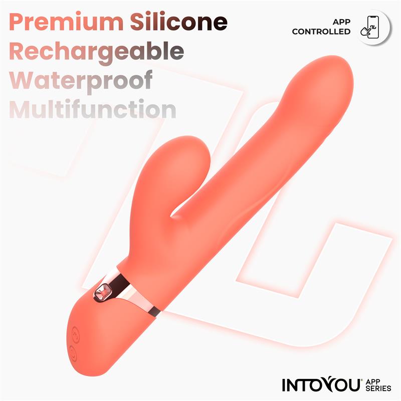 INTOYOU APP SERIES MINDY VIBE WITH UP AND DOWN BEADS RING, FINGER AND PULSATION WITH APP