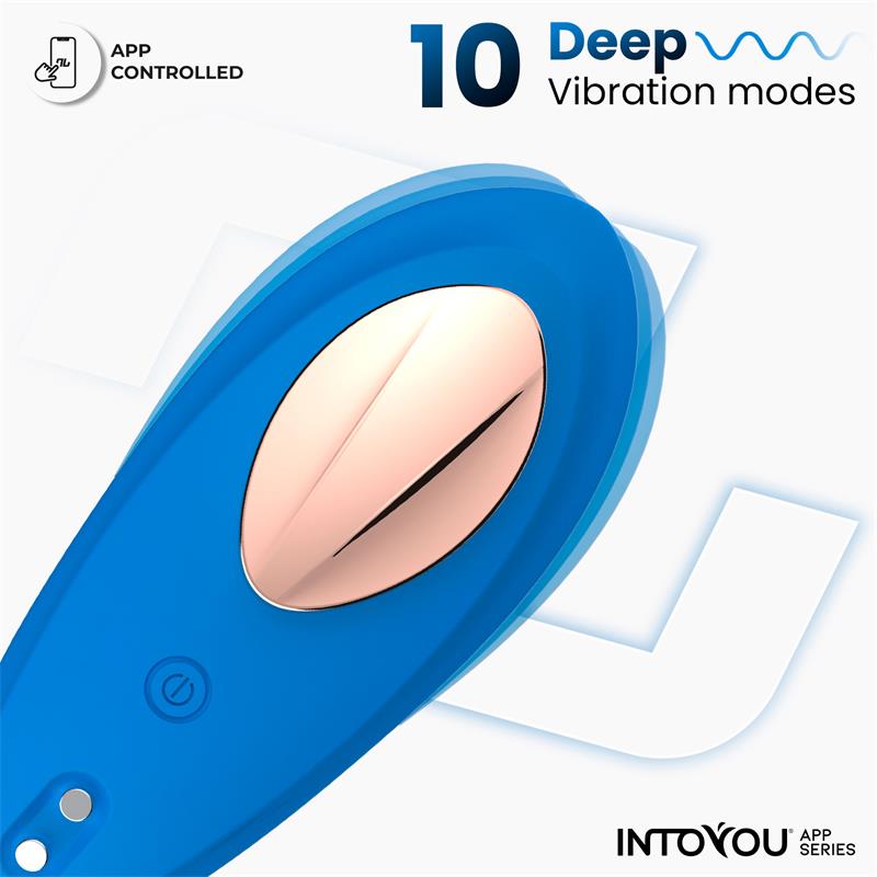 INTOYOU APP SERIES SILICONE PANTY VIBRATOR WITH APP BLUE