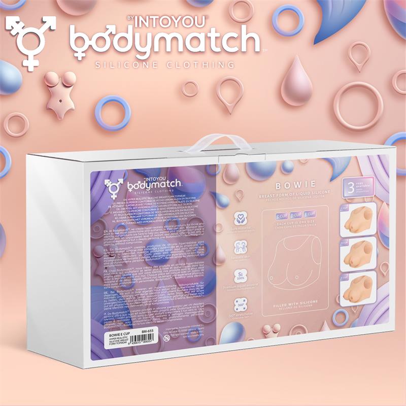 BODYMATCH BOWIE REALISTIC BREAST FORM E CUP LIQUID SILICONE