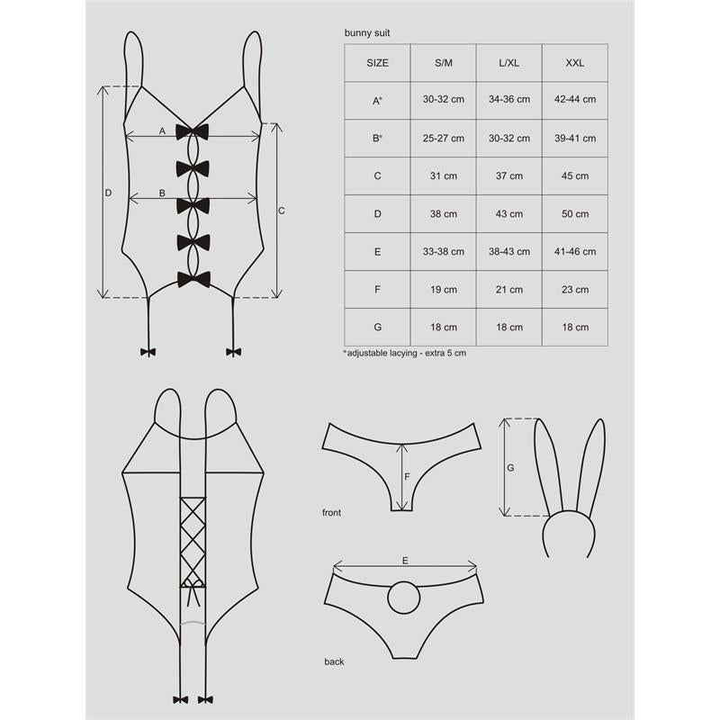 OBSESSIVE BUNNY COSTUME 4 PIECES