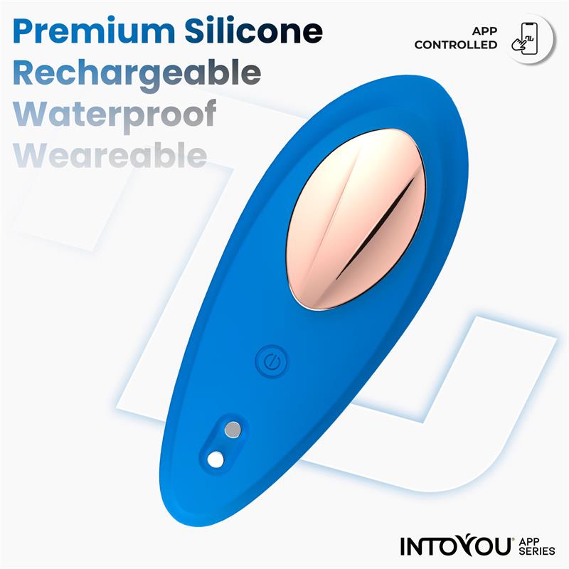 INTOYOU APP SERIES SILICONE PANTY VIBRATOR WITH APP BLUE