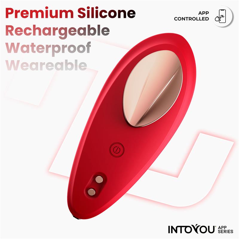 INTOYOU APP SERIES SILICONE PANTY VIBRATOR WITH APP LAYER RED