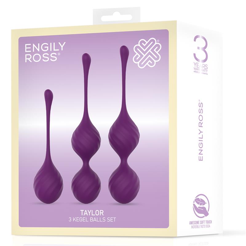 Engily Ross Taylor 2.0 bolas Kegel em silicone roxo