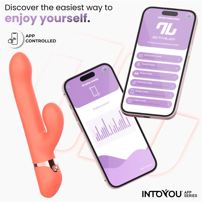 INTOYOU APP SERIES MINDY VIBE WITH UP AND DOWN BEADS RING, FINGER AND PULSATION WITH APP