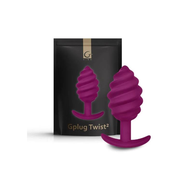 GVIBE BUTT PLUG GPLUG TWIST2 SWEET RASPBERRY