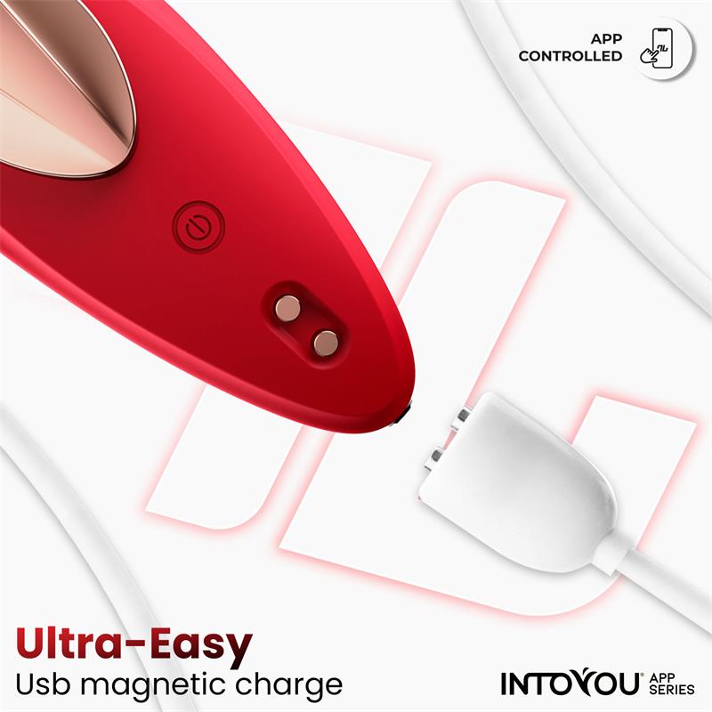 INTOYOU APP SERIES SILICONE PANTY VIBRATOR WITH APP LAYER RED