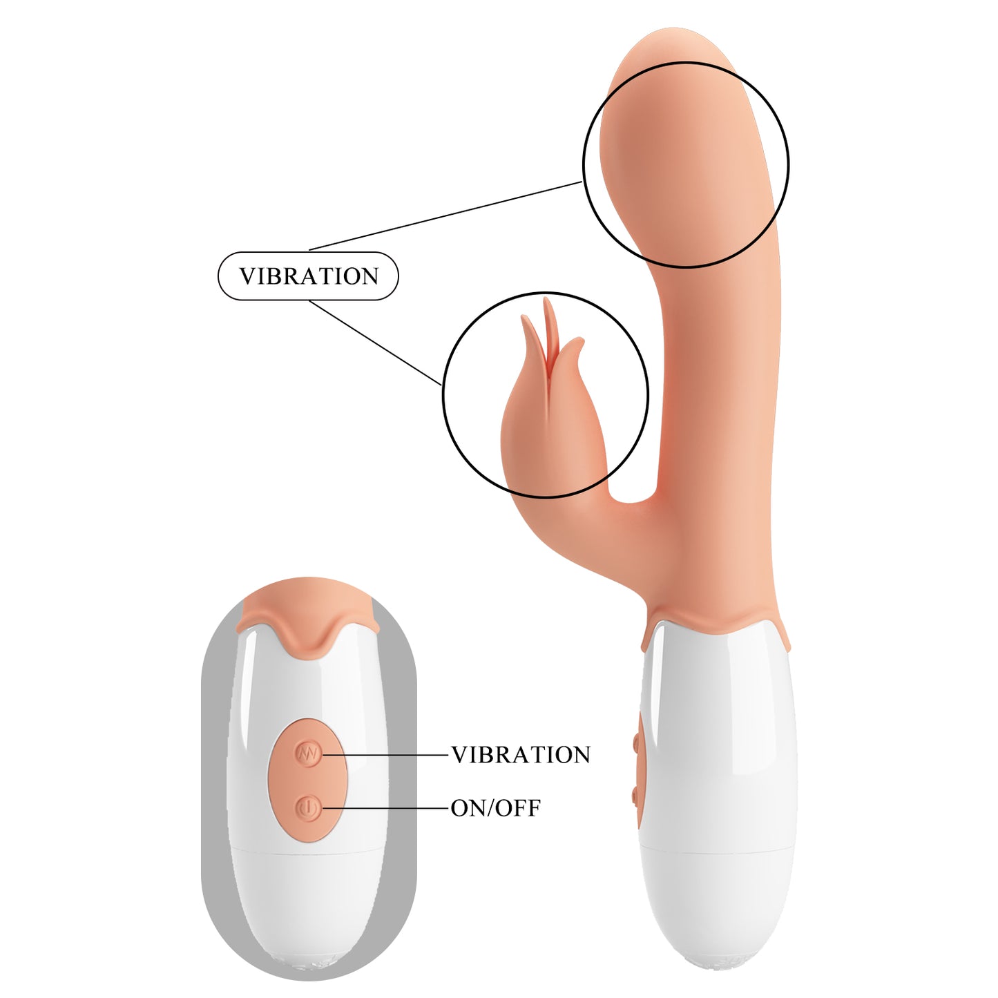 Pretty Love - Bloody Mary Vibrador com estimulador -DD