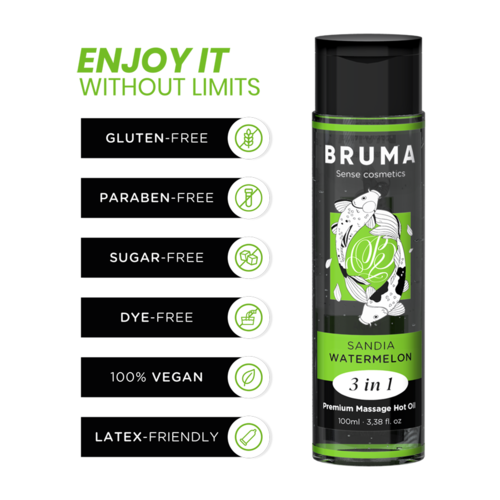 Bruma - Óleo de massagem de morango com efeito calor