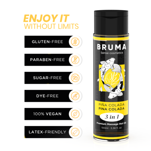 Bruma - Óleo de massagem de morango com efeito calor