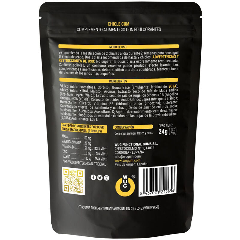 WugSex - Cum Pastilhas para aumentar a ejaculação sabor a banana 10 uni