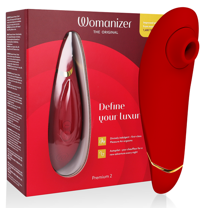 Womanizer - Premium 2 Estimulador de clitoris - Preto/ Bordeaux/ Branco