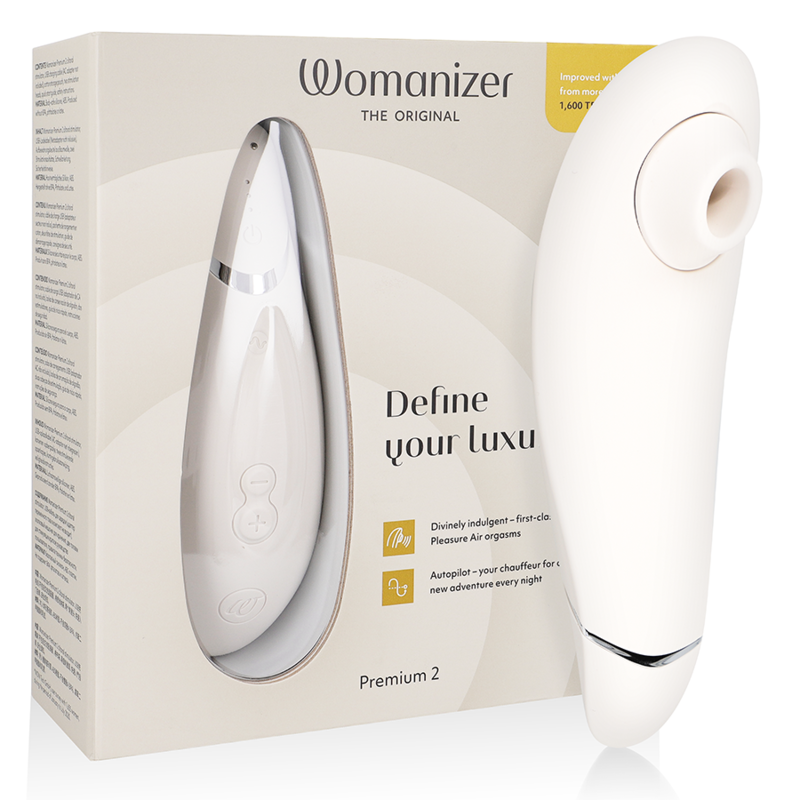 Womanizer - Premium 2 Estimulador de clitoris - Preto/ Bordeaux/ Branco