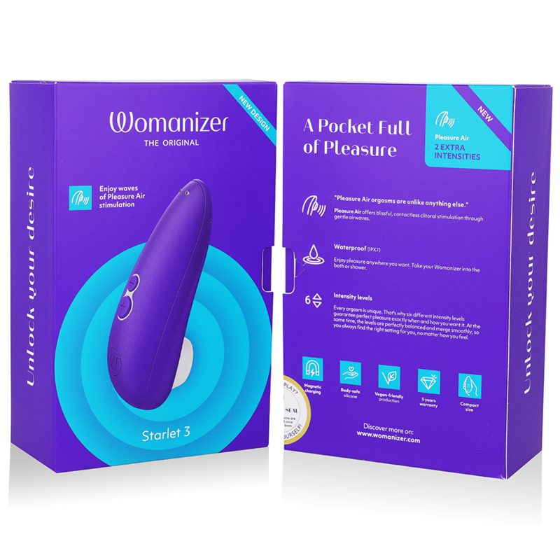Womanizer - Starlet 3 Estimulador de clitoris Rosa /Roxo /Cinza