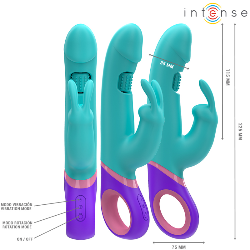 Intense - Monica vibrador Rabbit com estimulado ponto G