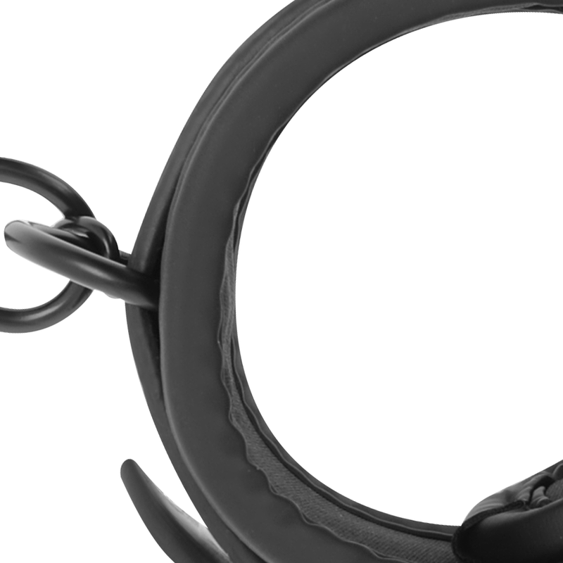 Fetish - Algemas de couro vegan com forro