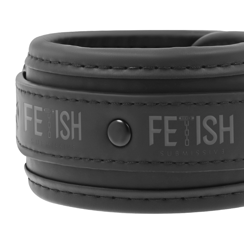 Fetish - Algemas de couro vegan com forro