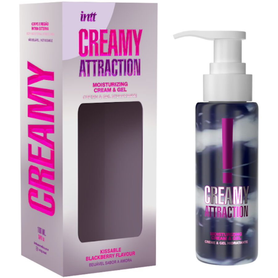 Intt - Creme e gel hidratante Beijavel com Sabor a Amora 100ml