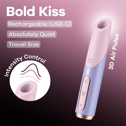 SATISFYER BOLD KISS AIR PULSE VIBRATOR