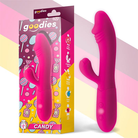 Candy Ponto-G rabbit vibe USB silicone fushia