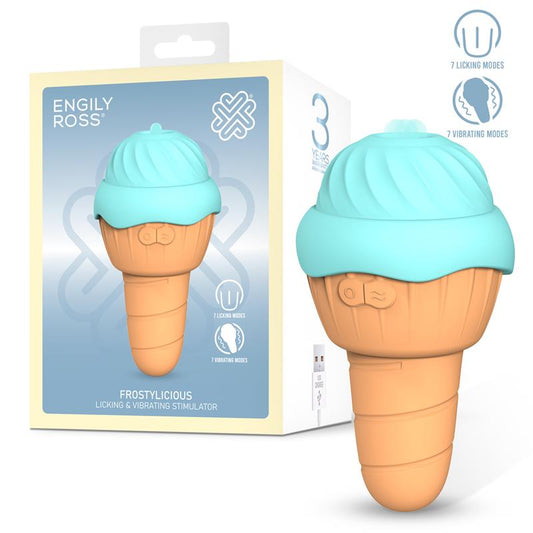 Engily Ross Estimulador de clitoris com efeito língua e vibração - Frostylicious