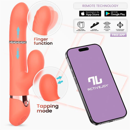 INTOYOU APP SERIES MINDY VIBE WITH UP AND DOWN BEADS RING, FINGER AND PULSATION WITH APP