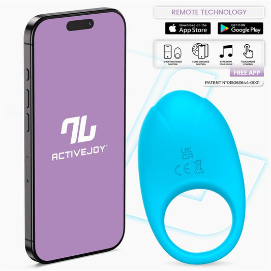 INTOYOU APP SERIES RINGO VIBRATING RING WITH APP UNIBODY BLUE