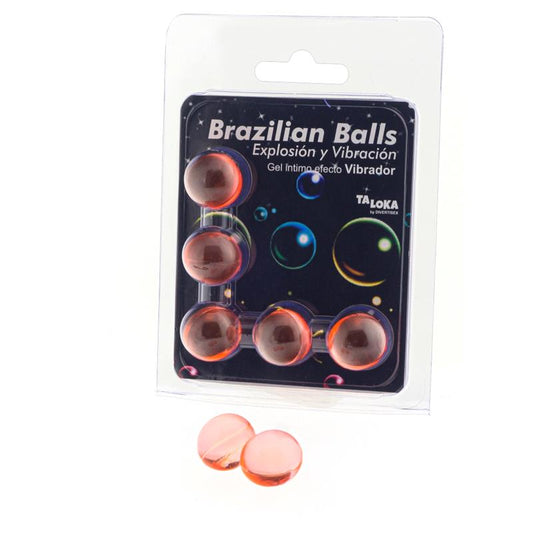 BRAZILIAN BALLS SET 5 BRAZILIAN BALLS GEL VIBRATION EFFECT
