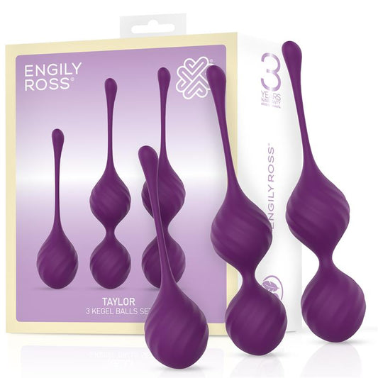 Engily Ross Taylor 2.0 bolas Kegel em silicone roxo