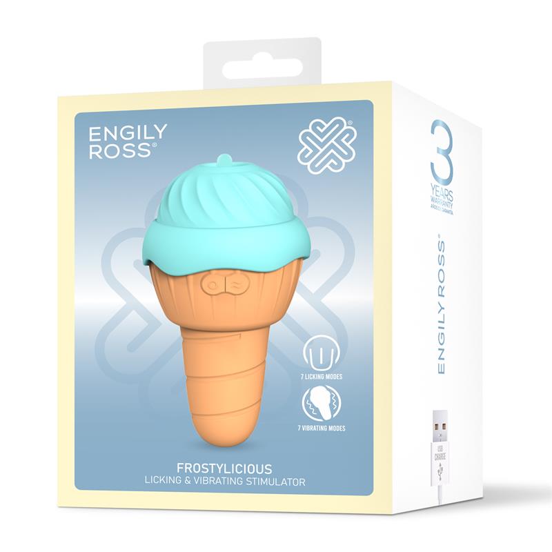Engily Ross Estimulador de clitoris com efeito língua e vibração - Frostylicious