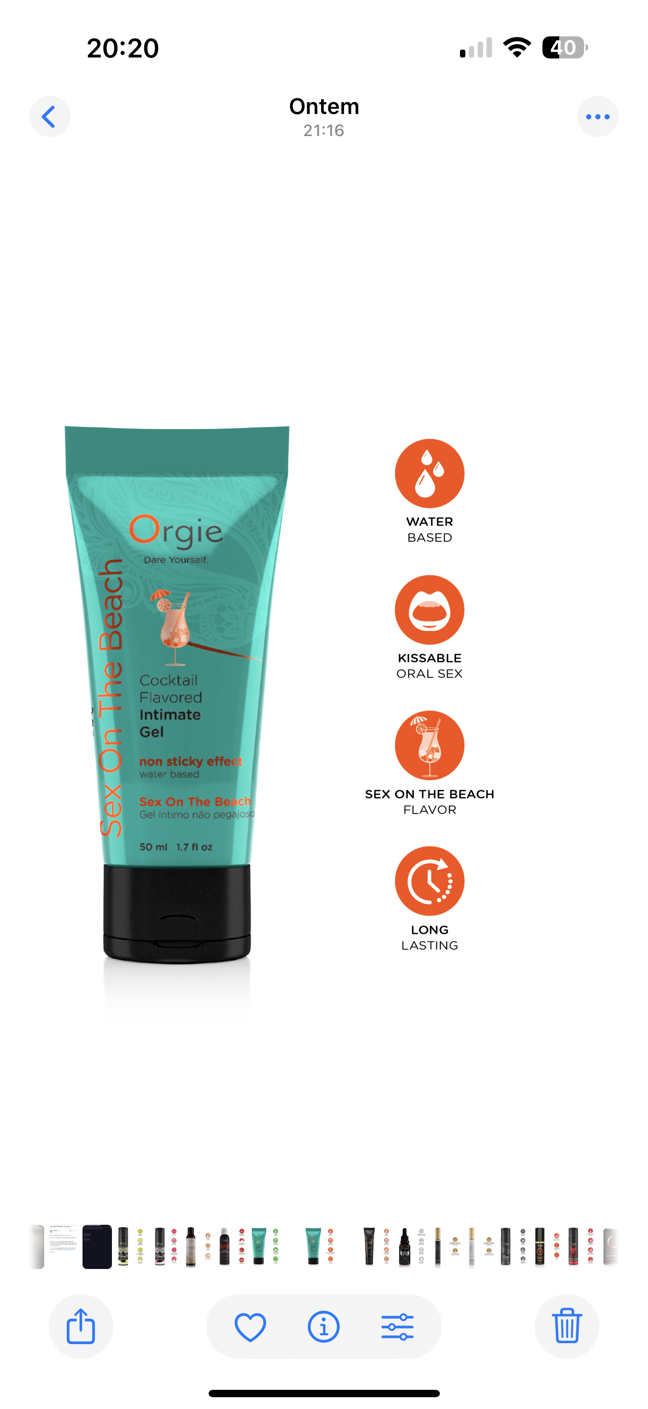 Orgie - Lube Tube Cocktail Sex on the Beach - 50ml