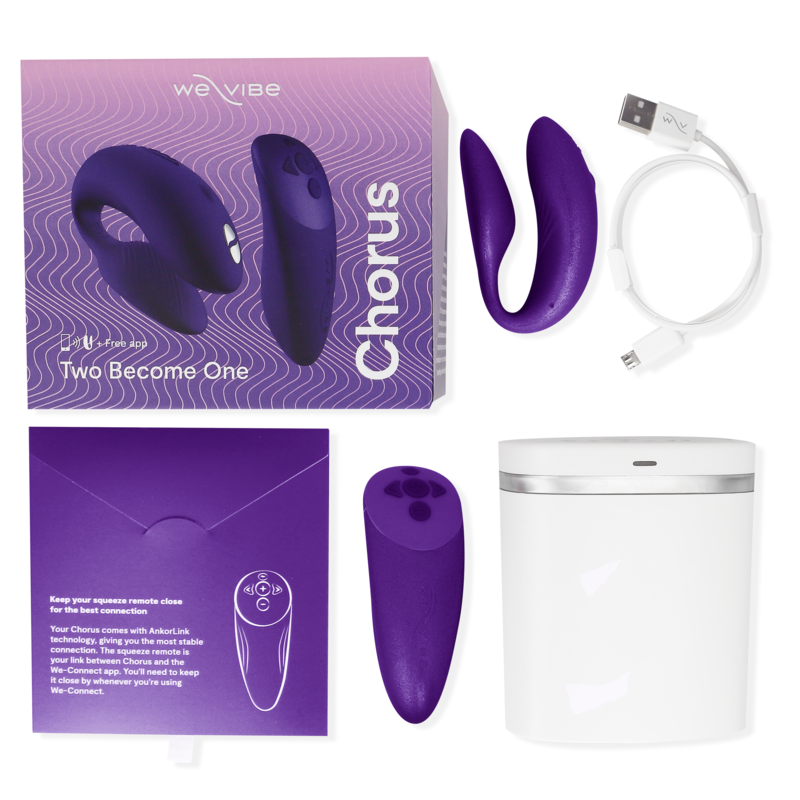 We-Vibe Chorus vibrador para casais com squeeze control roxo - DD